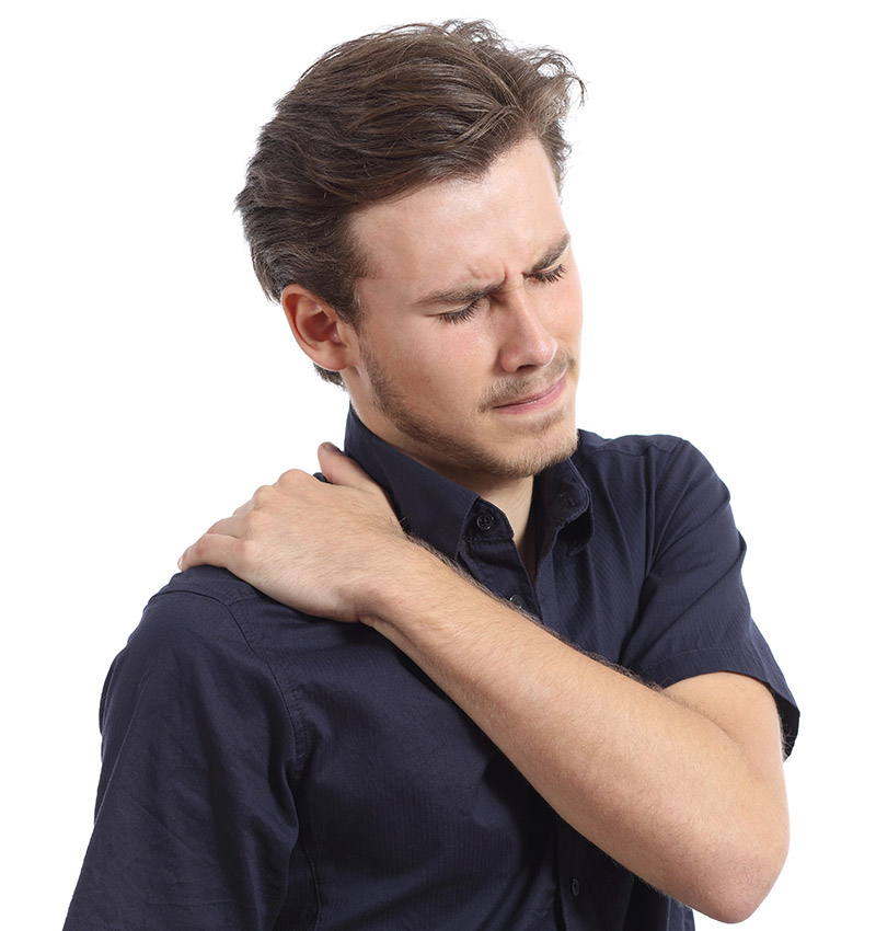 man with shoulder pain