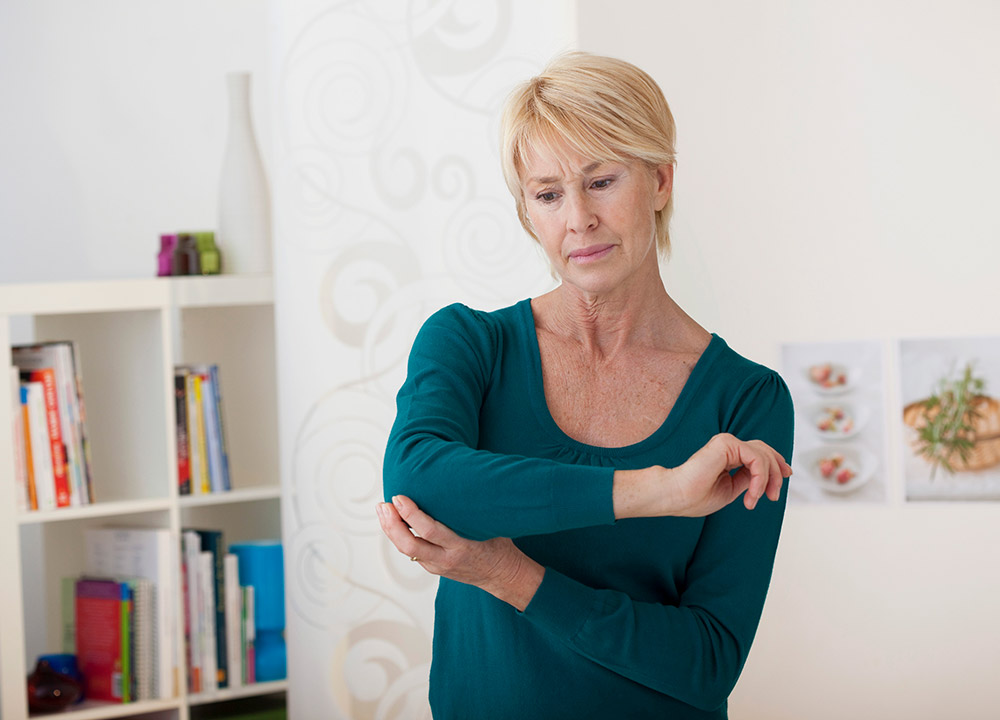 woman with elbow pain